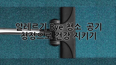 🤧 알레르기 Bye! 청소 & 공기 청정으로 건강 지키기 🏡